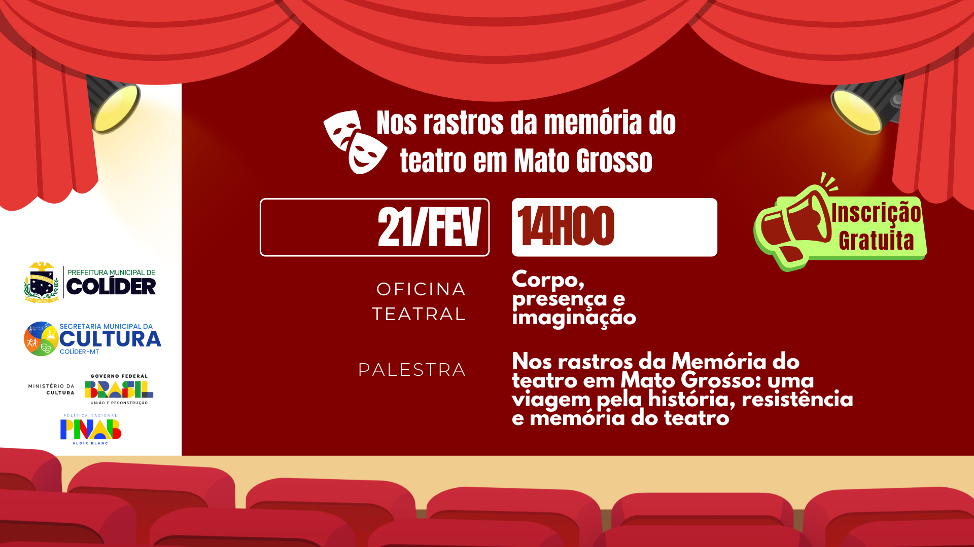 Nos Rastros da Memória do Teatro em Mato Grosso - Palestra e Oficina Teatral