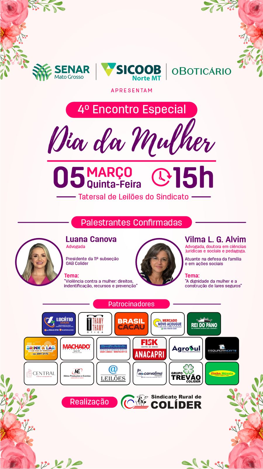 4º Encontro Especial – Dia da Mulher