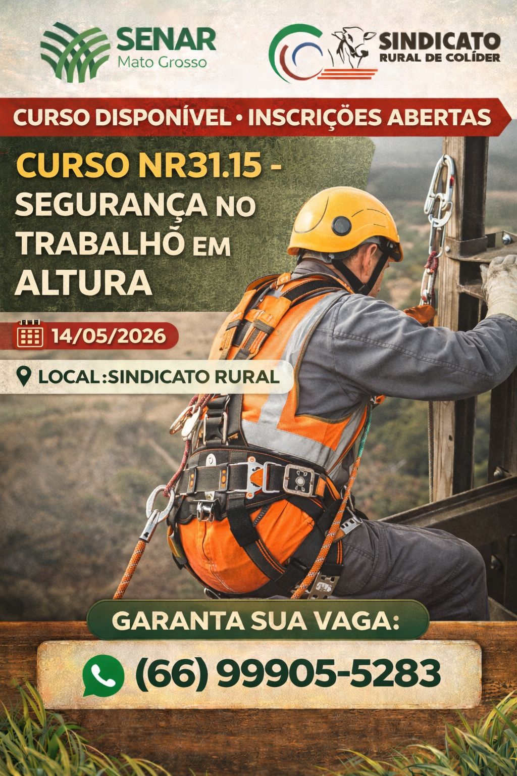 NR 31.15 Segurança no trabalho em altura